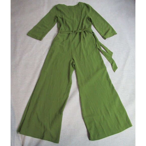 A Calin by Flying Tomato Jumpsuit Women M Green Boho Hippie Romper Classy Career - Picture 6 of 15